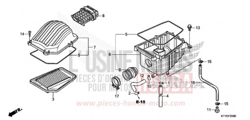 FILTRE A AIR CBR125RTF de 2015